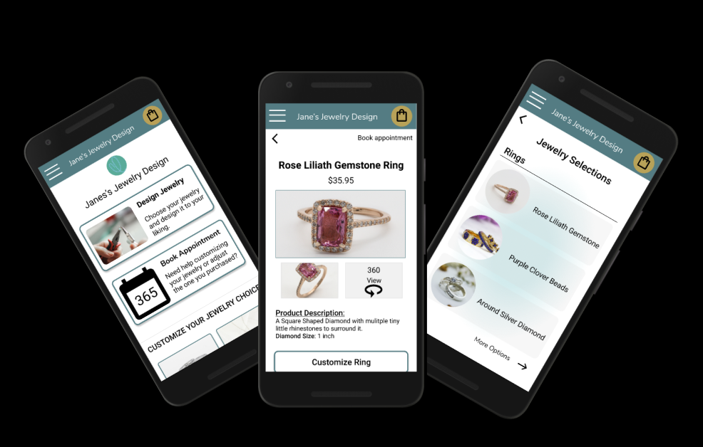 App Mockup for Jewelry Design 